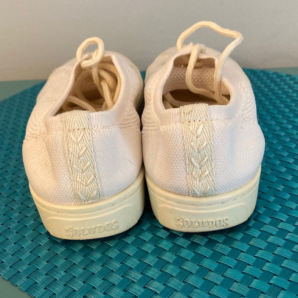 Soludos Off-White Knit Sneakers Women Size 10 - Picture 5 of 16